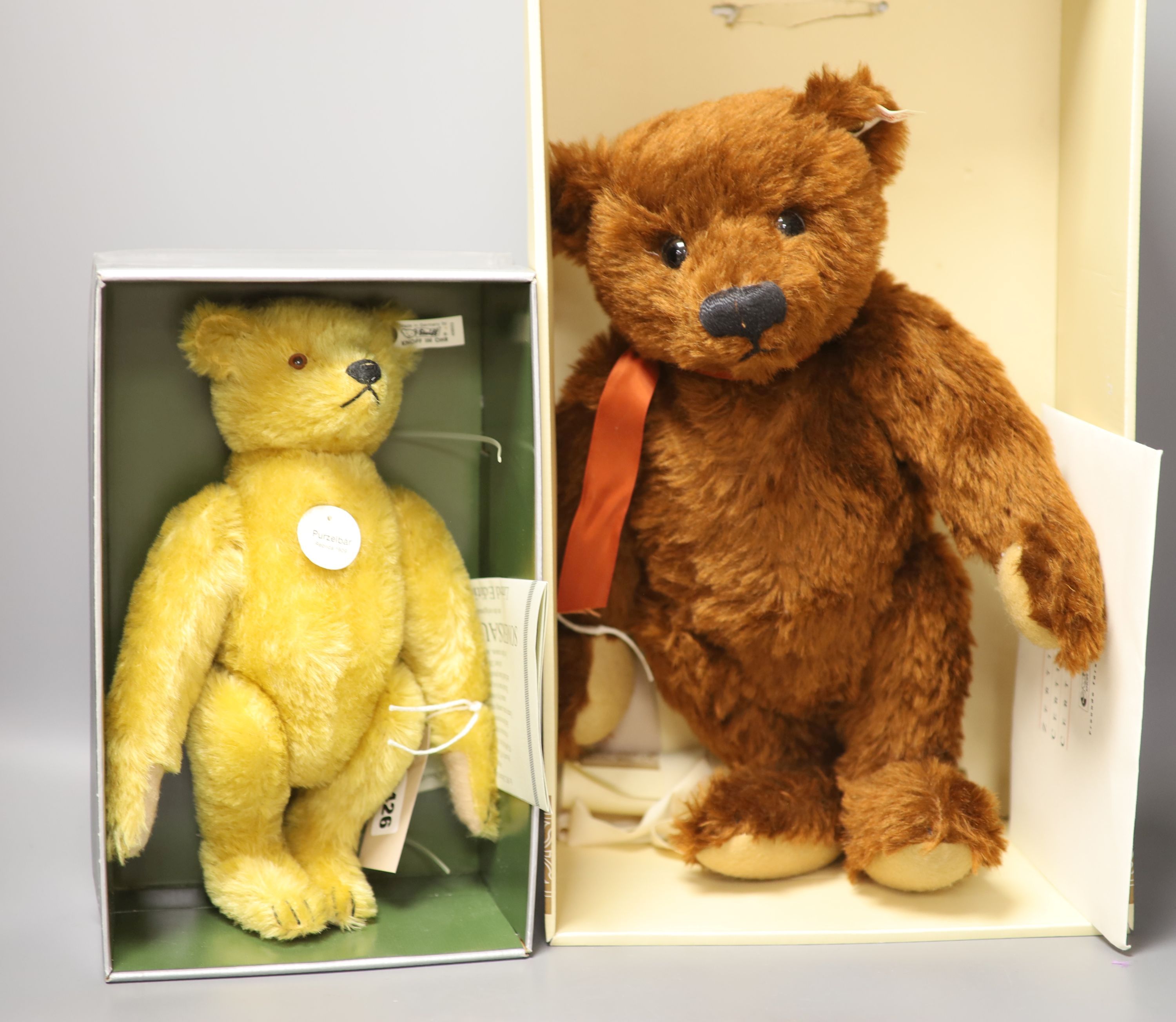 Louis Bean limited edition USA Steiff, box and certificate and Steiff Somersault bear, box and certificate